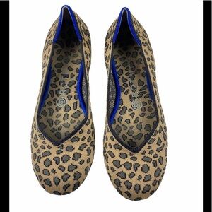 Rothy's Leopard Cheetah print The Flat Shoes 7.5